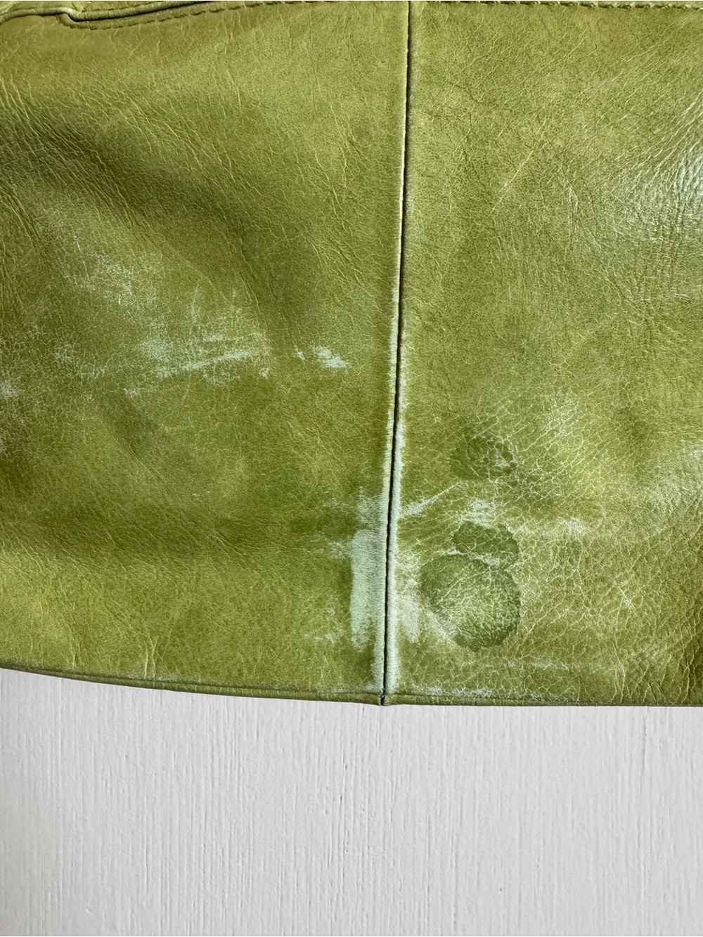 HOBO Chartreuse Green Leather Shoulder Bag - Picture 5 of 7